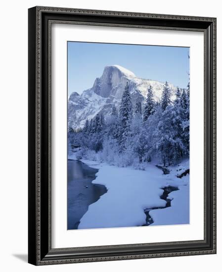 Merced River and Half Dome in Winter-James Randklev-Framed Photographic Print