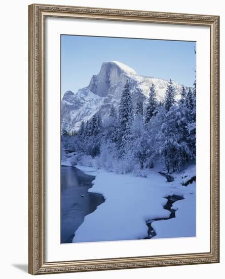 Merced River and Half Dome in Winter-James Randklev-Framed Photographic Print