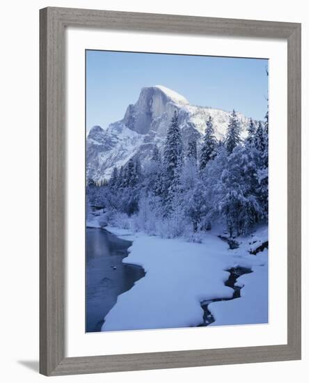 Merced River and Half Dome in Winter-James Randklev-Framed Photographic Print