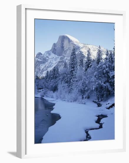 Merced River and Half Dome in Winter-James Randklev-Framed Photographic Print