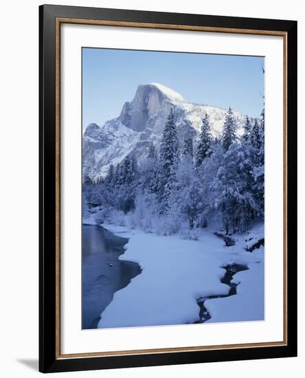 Merced River and Half Dome in Winter-James Randklev-Framed Photographic Print