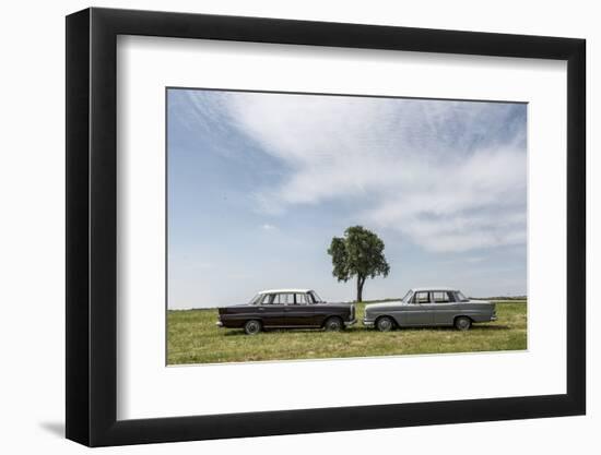 Mercedes 220 Sb, Type W 111, Year of Manufacture 1963, 105 Hp, and Mercedes 200-Bernd Wittelsbach-Framed Photographic Print