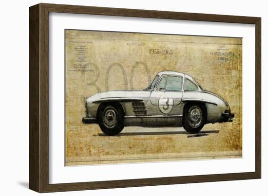 Mercedes 300SL-Sidney Paul & Co.-Framed Giclee Print