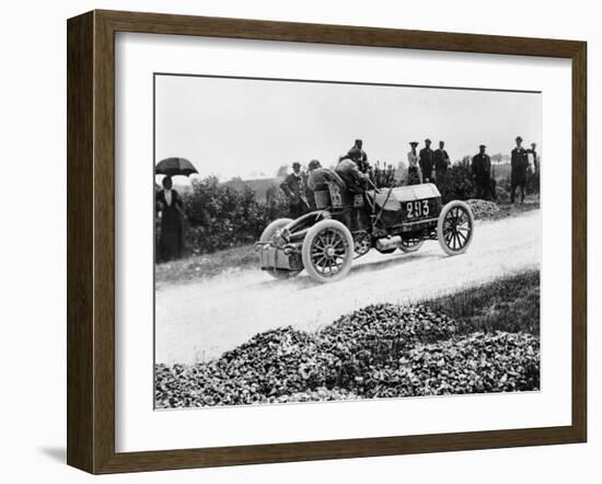 Mercedes 60 Hp Climbing a Hill on the Paris-Madrid Race, 1903-null-Framed Photographic Print