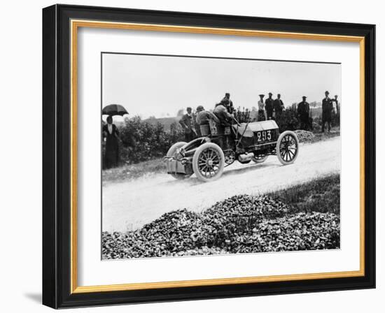 Mercedes 60 Hp Climbing a Hill on the Paris-Madrid Race, 1903-null-Framed Photographic Print