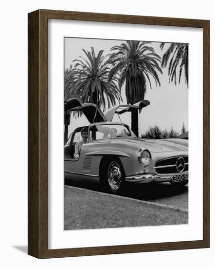 Mercedes Gullwing Sports Car-Ed Clark-Framed Premium Photographic Print