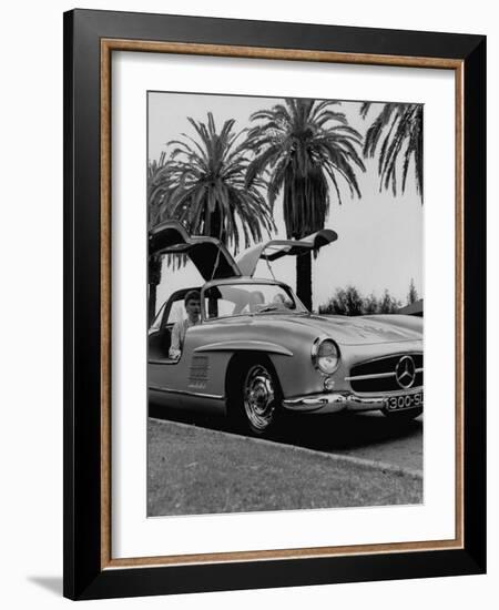 Mercedes Gullwing Sports Car-Ed Clark-Framed Photographic Print