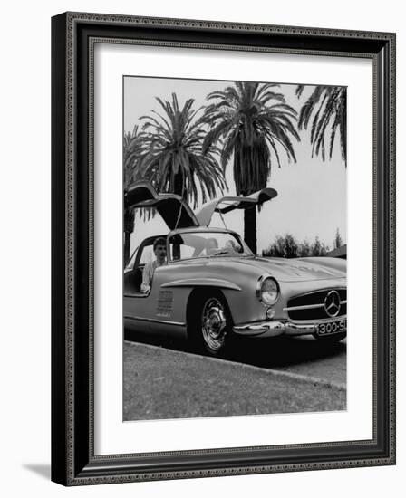 Mercedes Gullwing Sports Car-Ed Clark-Framed Photographic Print