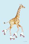 Giraffe Joy Ride II-Mercedes Lopez Charro-Framed Stretched Canvas