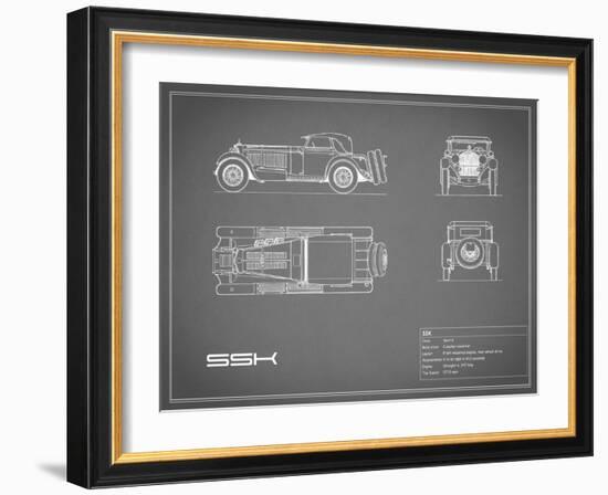 Mercedes SSK-Grey-Mark Rogan-Framed Art Print