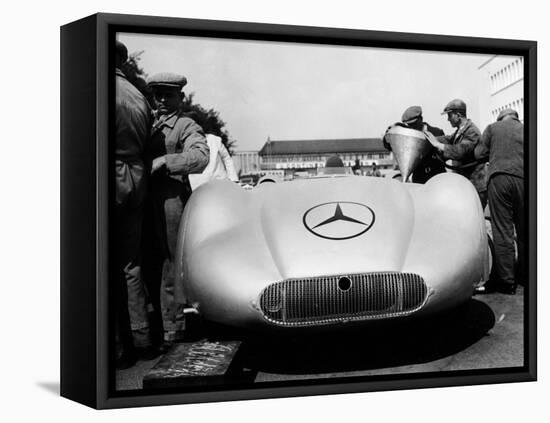 Mercedes Streamliner Car at Avus Motor Racing Circuit, Berlin, Germany, C1937-null-Framed Premier Image Canvas