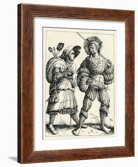 Mercenary soldier and his wife-Daniel Hopfer-Framed Giclee Print
