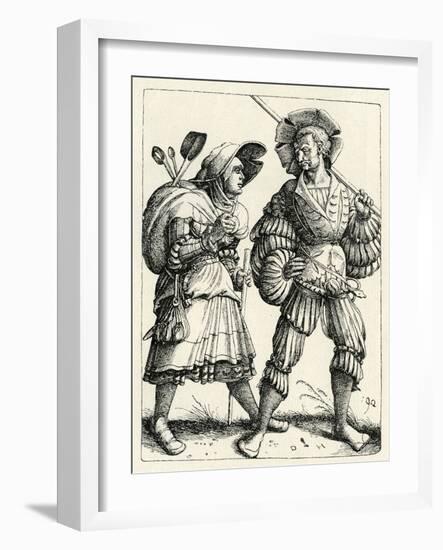 Mercenary soldier and his wife-Daniel Hopfer-Framed Giclee Print