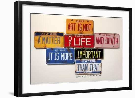 Mercer Art Not Life & Death-Gregory Constantine-Framed Giclee Print