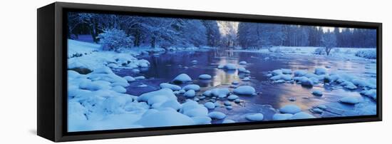 Mercer River, California in Winter-null-Framed Stretched Canvas