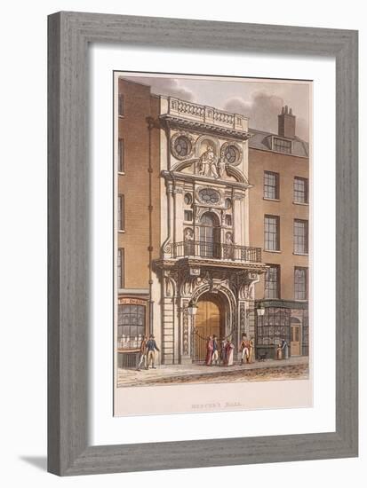 Mercers' Hall, London, 1815-George Shepherd-Framed Giclee Print