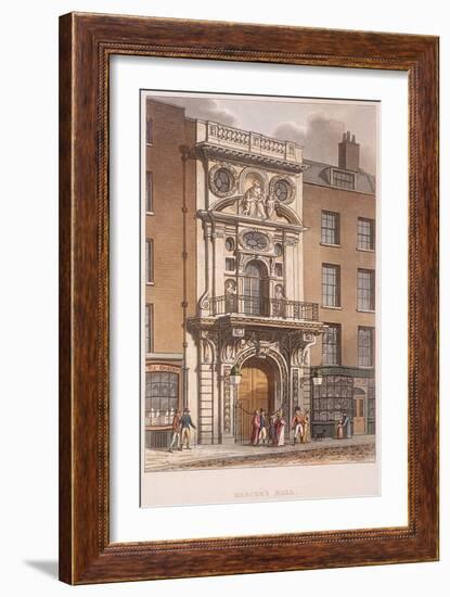 Mercers' Hall, London, 1815-George Shepherd-Framed Giclee Print