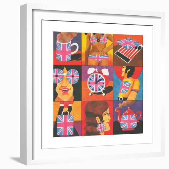 Merchandise, from 'Carnaby Street' by Tom Salter, 1970-Malcolm English-Framed Giclee Print