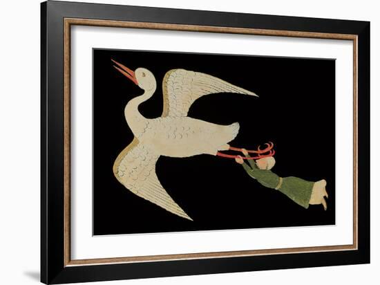 Merchant from Isfahan Flying, from "The Wonders of the Creation and the Curiosities of Existence"-null-Framed Giclee Print