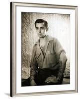 Merchant Marine Posed with His Tattoos 1950-null-Framed Photographic Print