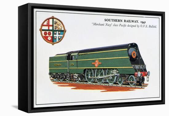 Merchant Navy Class, Southern Railway, 1941-null-Framed Premier Image Canvas