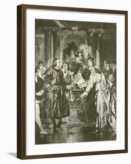 Merchant of Venice. Act Iv-Scene I-Felix Octavius Carr Darley-Framed Giclee Print