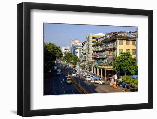 Merchant Road, Old City, Yangon (Rangoon), Myanmar (Burma), Asia-Nathalie Cuvelier-Framed Photographic Print