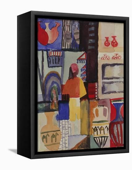 Merchant with Jugs, 1914-August Macke-Framed Premier Image Canvas