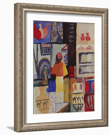 Merchant with Jugs, 1914-August Macke-Framed Giclee Print