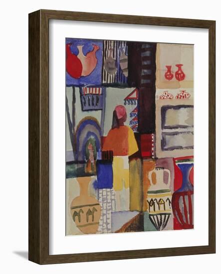 Merchant with Jugs, 1914-August Macke-Framed Giclee Print