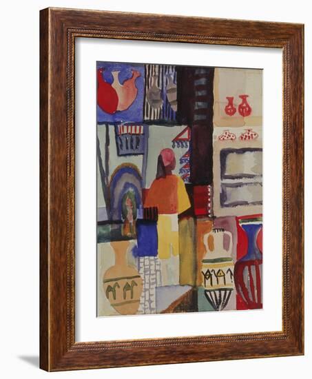 Merchant with Jugs, 1914-August Macke-Framed Giclee Print