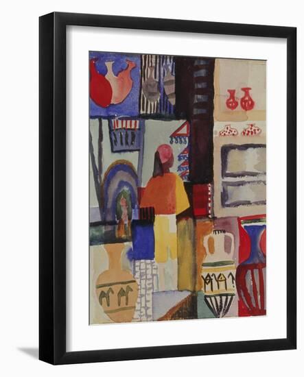 Merchant with Jugs, 1914-August Macke-Framed Giclee Print