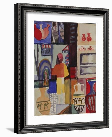 Merchant with Jugs, 1914-August Macke-Framed Giclee Print