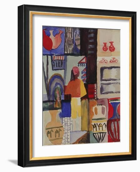 Merchant with Jugs, 1914-August Macke-Framed Giclee Print