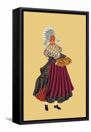Merchant Woman from Galettos Du Gresivaudan-Elizabeth Whitney Moffat-Framed Stretched Canvas