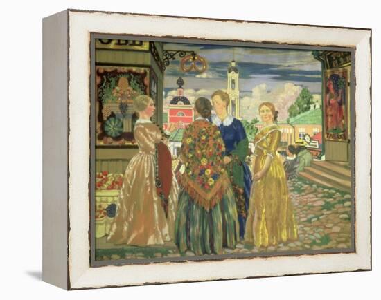 Merchant Women-Boris Kustodiyev-Framed Premier Image Canvas