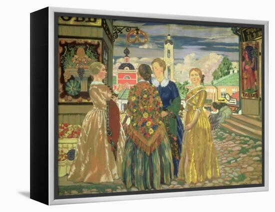 Merchant Women-Boris Kustodiyev-Framed Premier Image Canvas