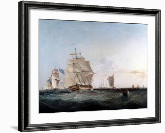 Merchantmen and Other Shipping in the English Channel, 19th Century-George Chambers-Framed Giclee Print