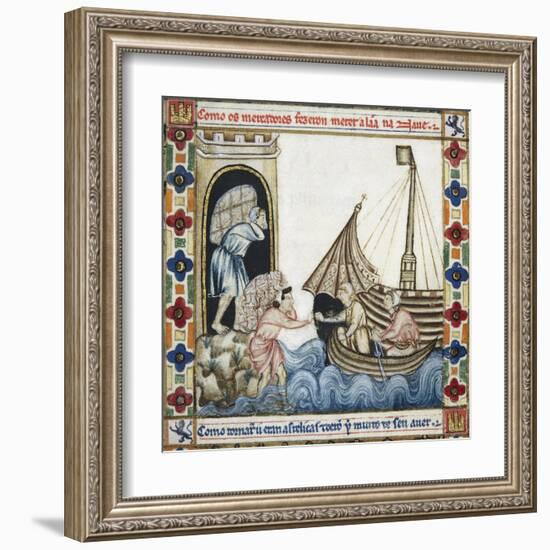 Merchants Carrying Goods at the Port of Dover-null-Framed Art Print