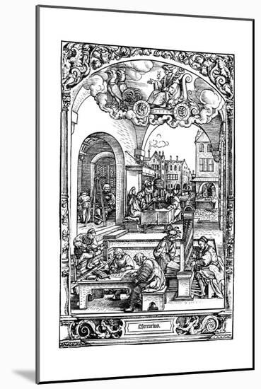 Mercury, 1531-Sebald Beham-Mounted Giclee Print
