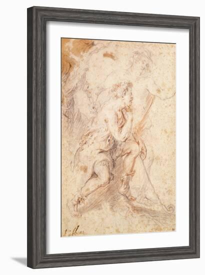 Mercury and a Shepherd-Peter Paul Rubens-Framed Giclee Print