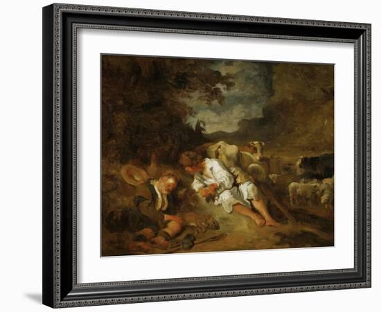 Mercury and Argos-Jean-Honoré Fragonard-Framed Giclee Print