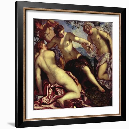 Mercury and the Three Graces, 1578-Jacopo Robusti Tintoretto-Framed Giclee Print