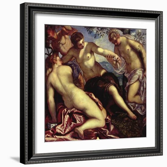 Mercury and the Three Graces, 1578-Jacopo Robusti Tintoretto-Framed Giclee Print