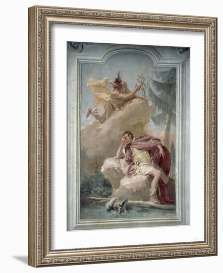 Mercury Appearing to Aeneas in Dream to Order Him to Go to Carthage-Giambattista Tiepolo-Framed Giclee Print