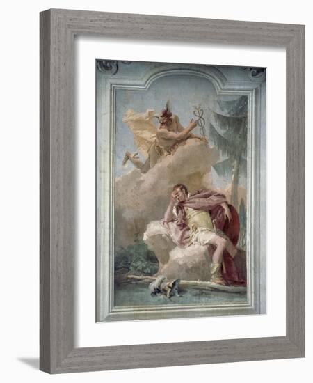 Mercury Appearing to Aeneas in Dream to Order Him to Go to Carthage-Giambattista Tiepolo-Framed Giclee Print