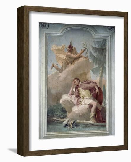 Mercury Appearing to Aeneas in Dream to Order Him to Go to Carthage-Giambattista Tiepolo-Framed Giclee Print