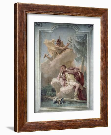 Mercury Appearing to Aeneas in Dream to Order Him to Go to Carthage-Giambattista Tiepolo-Framed Giclee Print