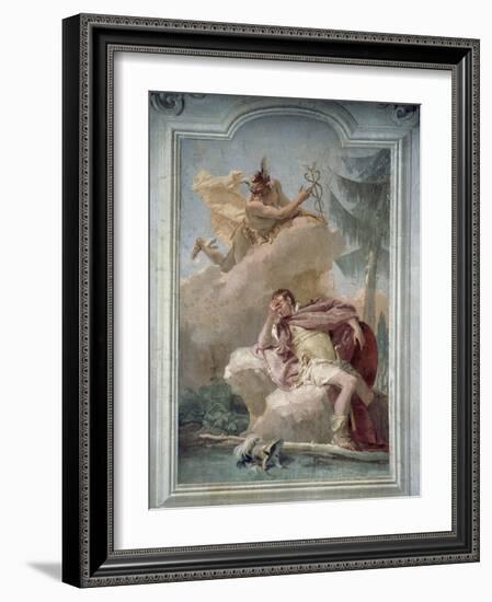 Mercury Appearing to Aeneas in Dream to Order Him to Go to Carthage-Giambattista Tiepolo-Framed Giclee Print