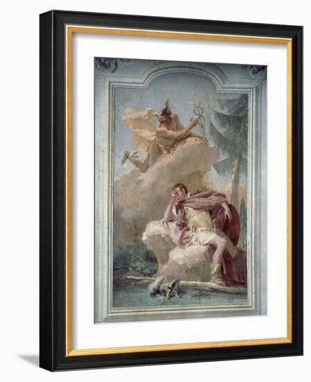 Mercury Appearing to Aeneas in Dream to Order Him to Go to Carthage-Giambattista Tiepolo-Framed Giclee Print